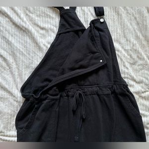 Black Sweatshirt material overalls, Wallflower 2XL